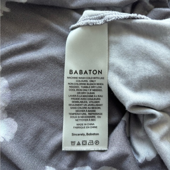 Babaton Grey Floral T-Shirt - Picture 3 of 4